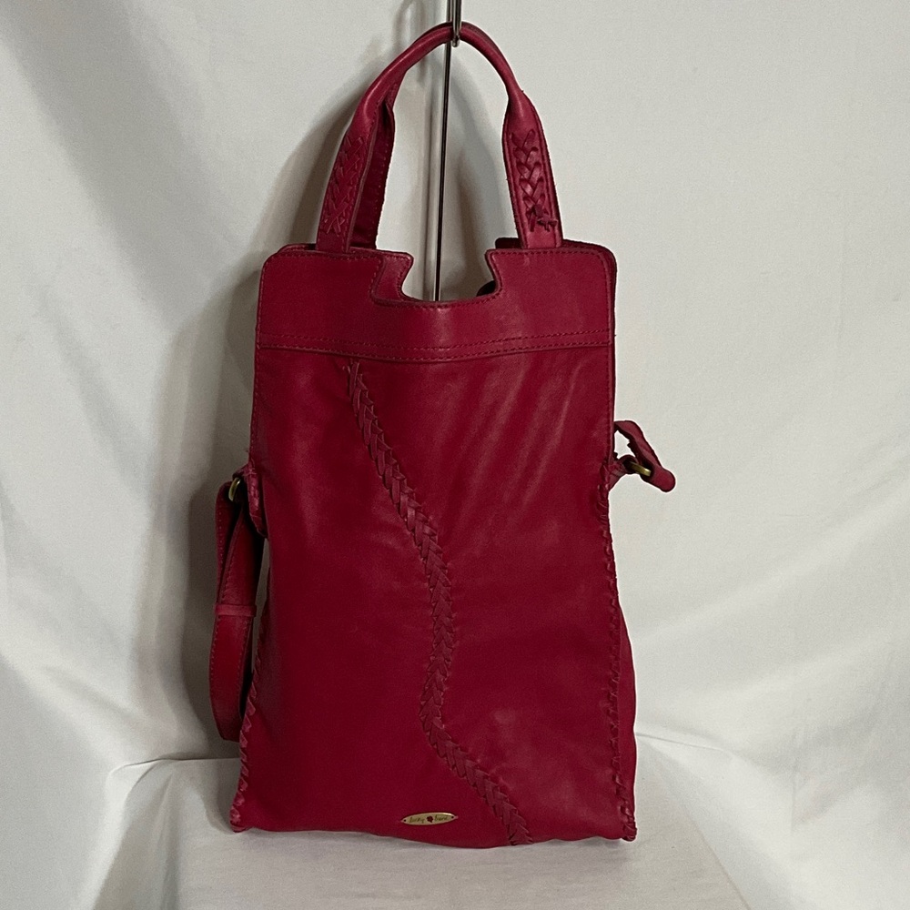 Lucky Brand Magenta Leather Shoulder Bag with Handles